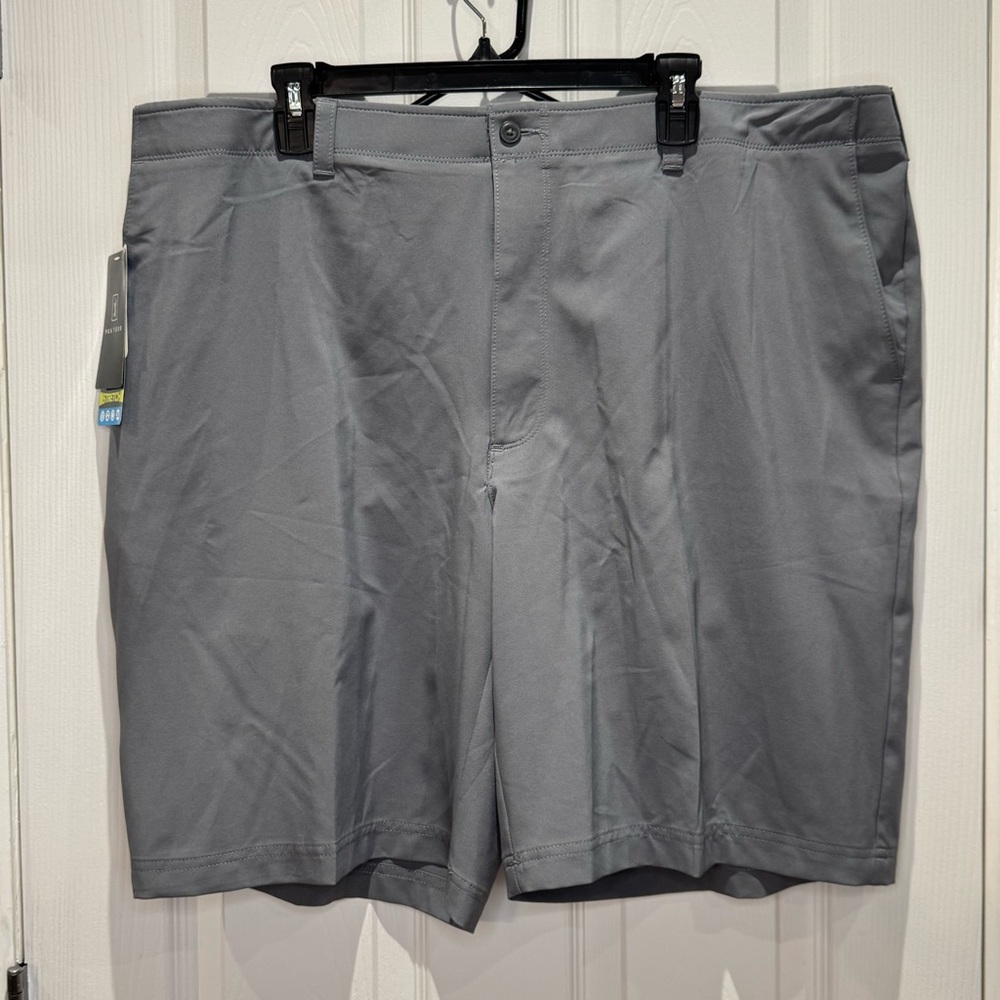 NEW PGA Tour Athletic Golf Shorts Men's 42 Motionflux Stretch Grey